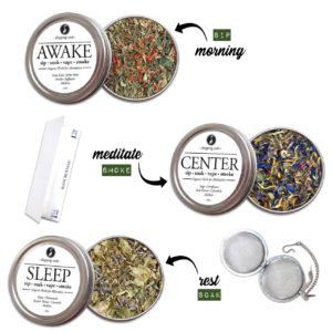 Organic Herbal EMOTIONAL KIT for Relaxation, Motivation & Mediation with HEMP flower cannabinoids for Smoking Tea Bath Vape SALE COUPON RIDETHEWAVE