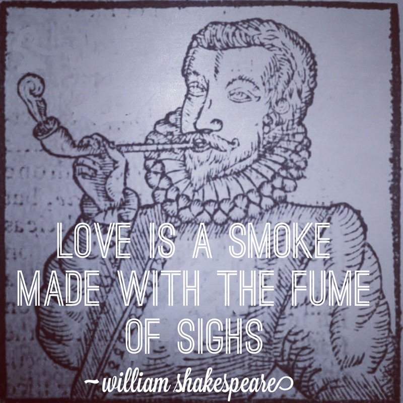 Shakespear meme smoking a pipe