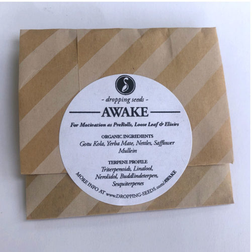 AWAKE herbal sample brown stripe bag