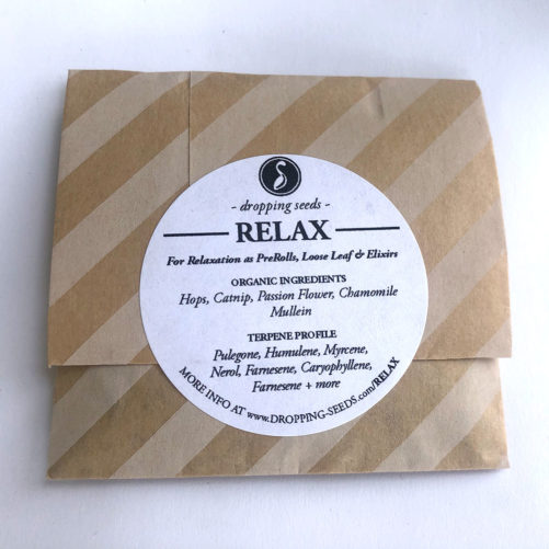 RELAX herbal sample brown stripe bag