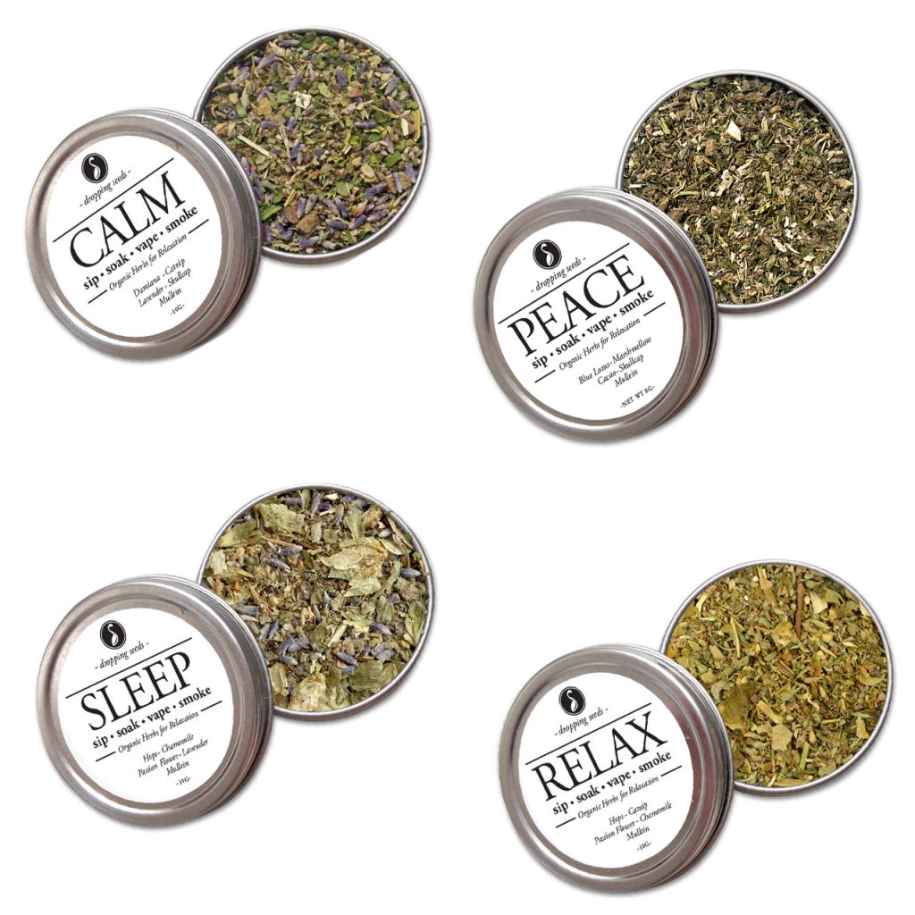 Save on four organic herbal mix tins for relaxation.