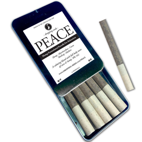 PreRoll Organic Hemp Fortified Herbal Smoke Tea Bath Vape Aromatherapy Blends PEACE