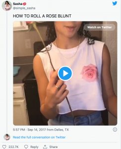 How to Roll a Rose Blunt Twitter Tutorial by @simple_sasha