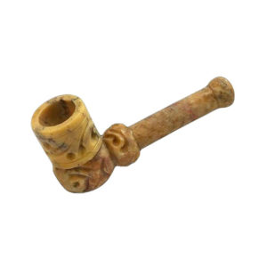 Ceramic handmade marble herbal ceremonial smoking pipe